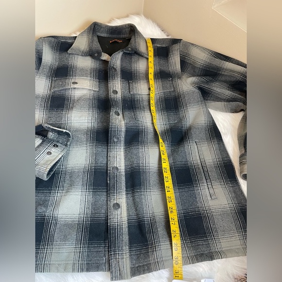 Ridgecut heavy fleece lined jacket Shacket Black and Gray Plaid large - Picture 10 of 13